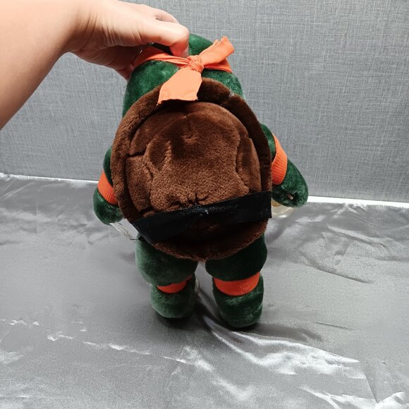 Vtg 1988 TMNT Michelangelo Window Plush Suction Cups Playmates Turtles 80s Toy - Picture 5 of 11